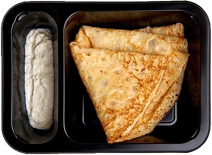 Блюдо: Блинчики с ванильно-творожным кремом