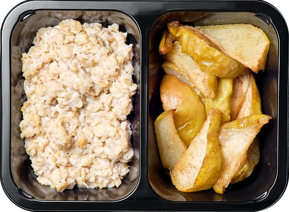 Блюдо: Геркулесовая каша с запеченной грушей