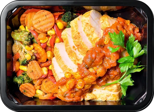 Блюдо:  Куриная грудка по-мароккански, Овощи тушеные